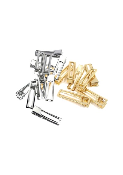 Metal Toka Epoksi Tokası Köşeli Model 4 Adet Gümüş