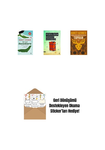 İki Yeşil Su Susamuru Midi Boy + Yolda + Uyumsuz Defne Kaman'ın Maceraları - Toprak + Okuma Sticker'ları