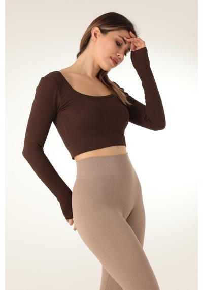 Doremi Seamless Straplez Uzun Kollu Fitilli Büstiyer 001