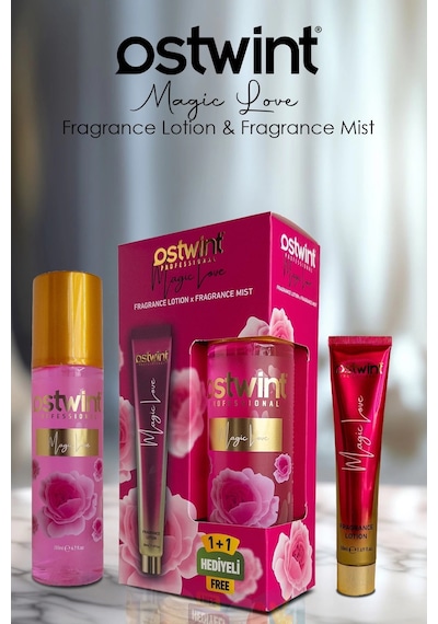 Ostwint Magic Love Vücut Spreyi 200ml & Vücut Kremi 50ml Set Ferahlatıcı Romantik Esinti Ve Çiçeksi