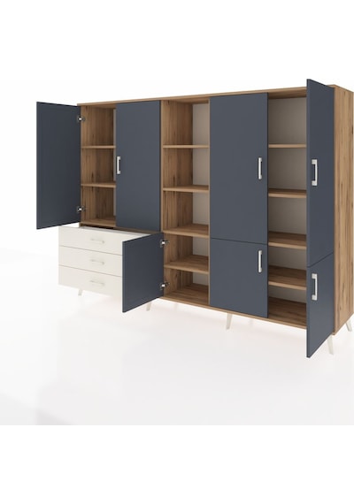 Hyperion Dolap 11 Raflı 3 Çekmeceli 7 Kapaklı 220x44x163 Çam-antr Çam-antrasit/aytaşı Hyperion Dolap 11 Raflı 3 Çekmeceli 7 Kapaklı 220x44x163 Çam-antr Çam-antrasit/aytaşı