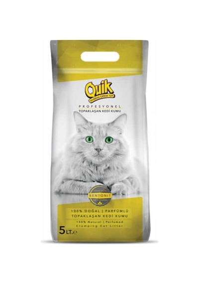 Quik Parfümlü İnce Taneli Topaklaşan Bentonit Kedi Kumu 5 L