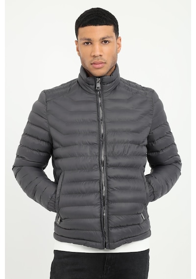 Dufy Antrasit Kapitone Slim Fit Erkek Mont-25289 Antrasit