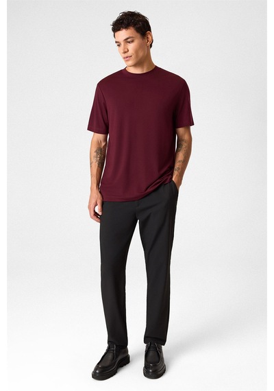 Back And Bond Regular Fit Bisiklet Yaka Bordo Tişört Çok Renkli