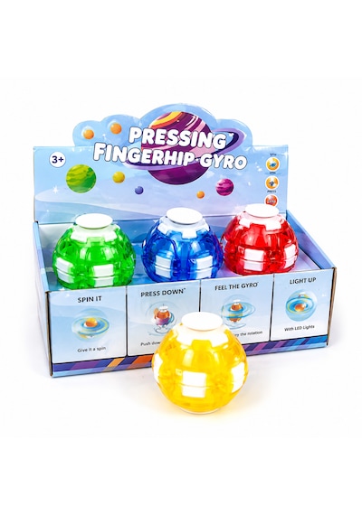 Ledt Işıklı Gyro Fidget Top Parmak Döndürme Oyuncağı
