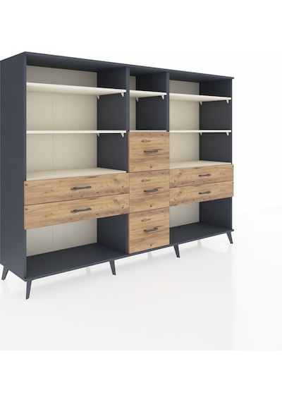Hyperion Dolap 8 Raflı 7 Çekmeceli 220x44x163 Antrasit-aytaşı/çam Aytası/atlas Çam - Antrasıt Hyperion Dolap 8 Raflı 7 Çekmeceli 220x44x163 Antrasit-aytaşı/çam Aytası/atlas Çam - Antrasıt