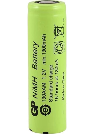Gp 1.2 Volt 1300 Ma Düz-kafa Şarjlı Kalem Pil 130aam