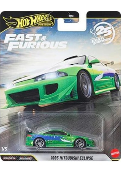 Hot Wheels Premium Fast & Furious 25.yıl 995 Mitsubishi Eclipse Hnw46 Jhw68-la10 Çok Renkli