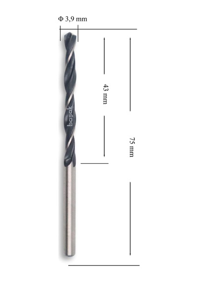 MTE 3,9 mm Haddeli Metal Matkap Ucu HSS DIN 338