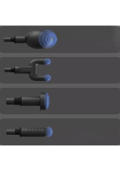 4 Başlıklı Mini Fascial Gun Profesyonel Masaj Tabancası Ve Masaj Siyah