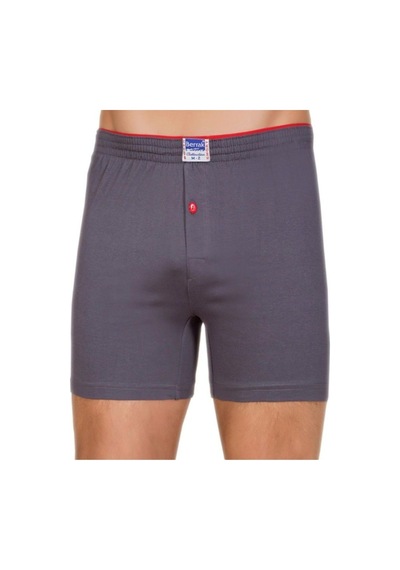Erkek Gri 3 Adet Penye Boxer Gri