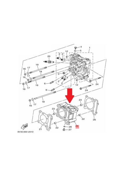 Yamaha Nmax 155 Or.  Silindir 2Dp-E1311-10 553882320