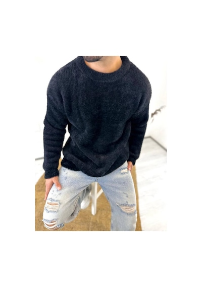 Elku Moda Kazak Oversize Tüylenmez Polar Kazak Bol Kesim Naturel Pamuk Rahat Kesim Salaş Peluş Kazak Siyah Elku Moda Kazak Oversize Tüylenmez Polar Kazak Bol Kesim Naturel Pamuk Rahat Kesim Salaş Peluş Kazak Siyah