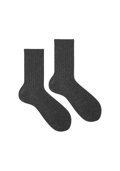 Ozzy Socks Kışlık Füme Erkek Lambswool Yünlü Uyku Çorabı Soft Touch 1 Çift Füme