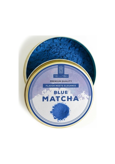 Blue Matcha Powder, Mavi Spirulina Superfood Matcha Tozu 25 Gram