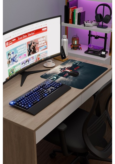 F1 Kaymaz Dikişli Kauçuk Oyuncu Mousepad V1 - 48x40 Xl Gaming Mouse Pad Fare Altlığı