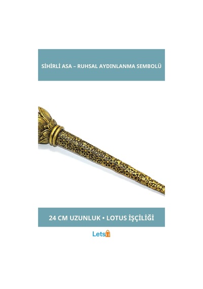 Polyester Sihirli Asa Lotus Çiçeği 24 Cm Dekoratif Aksesuar 1 Adet