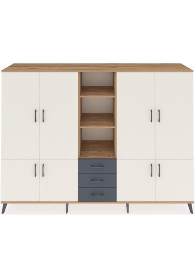 Hyperion Dolap 11 Raflı 3 Çekmeceli 8 Kapaklı 220x44x163 Çam-ayta Çam-aytaşı/antrasit Hyperion Dolap 11 Raflı 3 Çekmeceli 8 Kapaklı 220x44x163 Çam-ayta Çam-aytaşı/antrasit