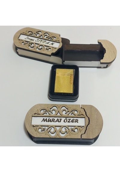 Mrchediyesepeti Çakmak Kişiye Özel İsim Yazılı Ve Mdf Tasarım Kutulu 21