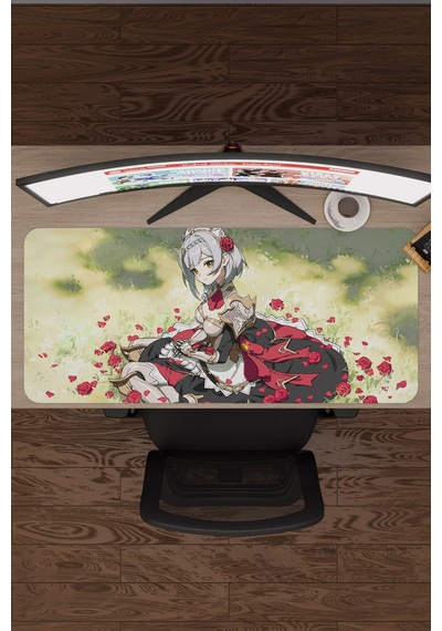 Noelle Genshin Impact Anime Oyuncu V5 - 90x40 Xxl Gaming Mouse Pad Fare Altlığı