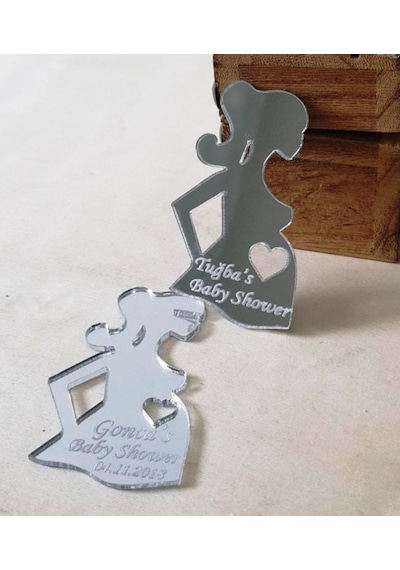 Isme Özel Hamile Kadın Magnet, Kişiye Özel Babyshower