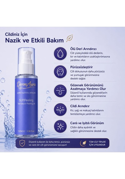 Dermaura Softpeeling Temizleyici Peeling Jel Ölü Deri Arındırıcı Yüz Peelingi 100 Ml