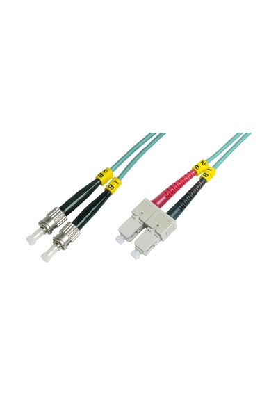 Beek St-sc Fiber Optic Patch Cable, Multimode Om 3 50/125 Duplex, 3.0mm, Lszh, 10 Meter-194568