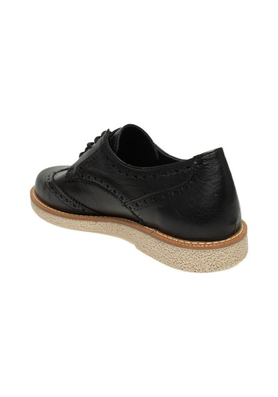 Mammamia D24ya-710 Kadın Deri Oxford Ayakkabı D24YA-710-R7307 Siyah