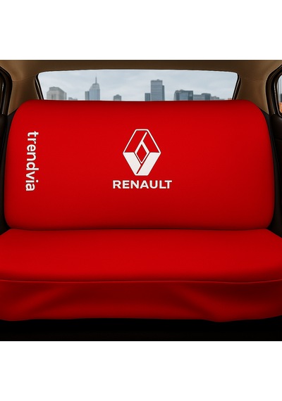 Renault Uyumlu Ön Arka Koltuk Kılıfı Penye Servis Tipi Oto Koltuk Koruma Seti Kırmızı