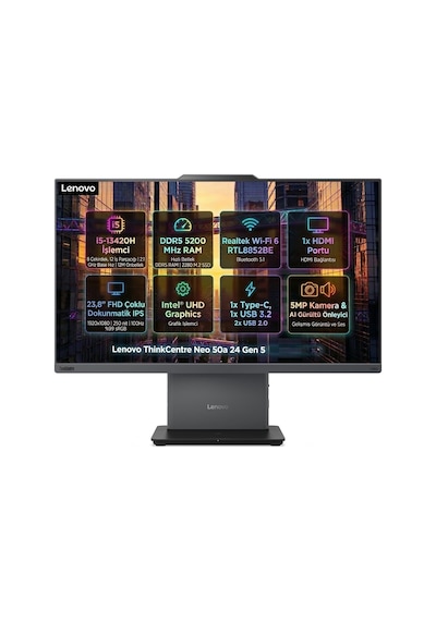 Lenovo Thinkcentre Neo 50a G5 Intel Core İ5-13420h 24gb 1tb Ssd 23.8" Dokunmatik Windows 11 Pro Aıo Pc 12sca0cmtr 011 12sca0cmtr Lenovo Thinkcentre Neo 50a G5 Intel Core İ5-13420h 24gb 1tb Ssd 23.8" Dokunmatik Windows 11 Pro Aıo Pc 12sca0cmtr 011 12sca0cmtr
