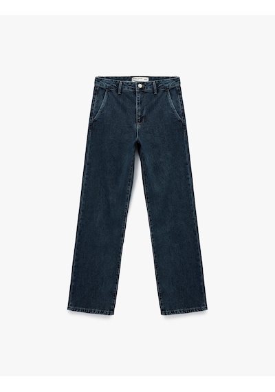 Koton Normal Bel Uzun Paça Straight Fit Jean Pantolon - Straight Fit Jean Green Cast 6wal40192md Yeşil Koton Normal Bel Uzun Paça Straight Fit Jean Pantolon - Straight Fit Jean Green Cast 6wal40192md Yeşil