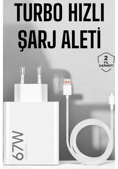 Şarj Aleti 67w Hızlı Şarj Turbo Type-c Uyumlu Şarj Adaptörü Kablosu - Hs08375972-4219 Renkli