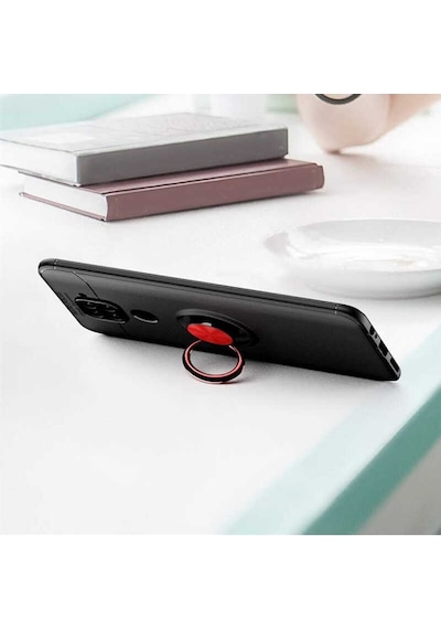 Xiaomi Redmi Note 9 Kilif Yüzüklü Magnetli Ravel Case 406653386
