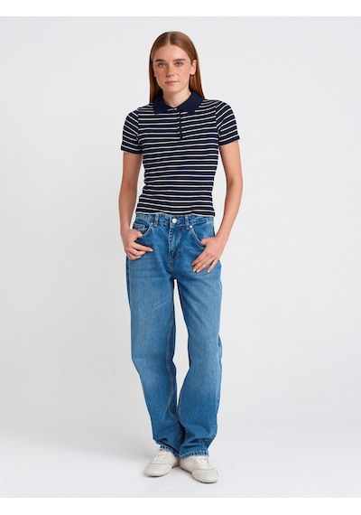 Dilvin 71768 Kendinden Tintli Balon Denim Pantolon Tint