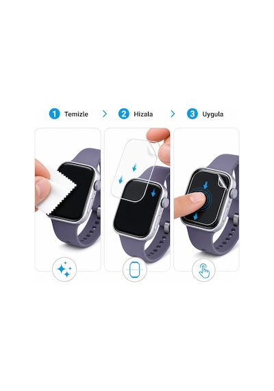 Apple Uyumlu  Watch Series 11 46mm Tpu Ekran Koruyucu 2'li Şeffaf