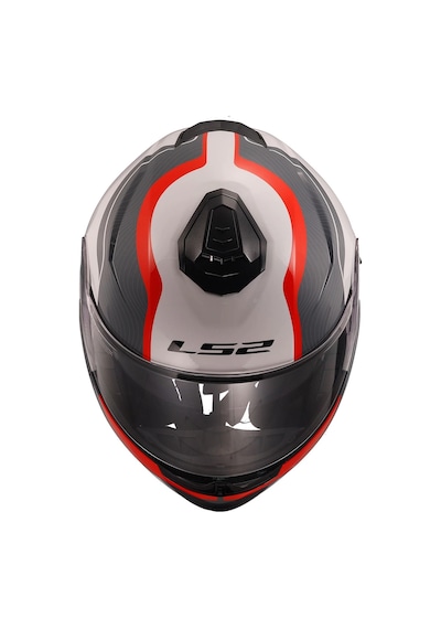 Ls2 Strobe 2 Monza Siyah-beyaz-kırmızı Kask Beyaz-sıyah
