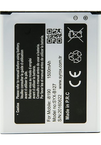 Syrox Samsung Uyumlu İ8190/S3Mini/8160/Ace 2 Batarya