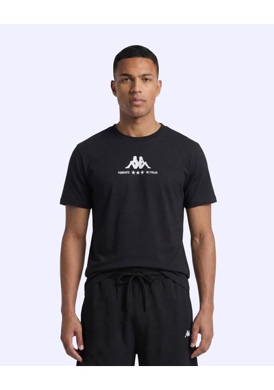Kappa Fontado Tee Erkek Siyah Regular Tişört