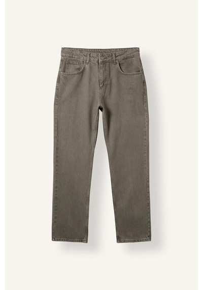 Defacto Straight Fıt Normal Bel Boru Paça Jean Pantolon I6142ax26aukh500 Haki-kh500