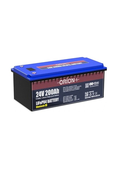 Orion Akü Lifepo4 24200b 24v 200ah Bluetooth Ekranlı
