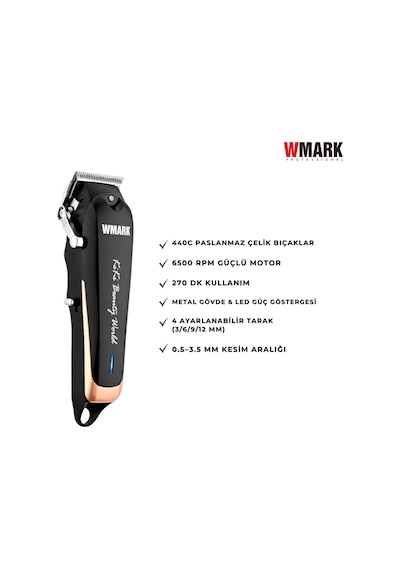 Wmark NG-103PLUS Şarjlı Saç Kesme Makinesi