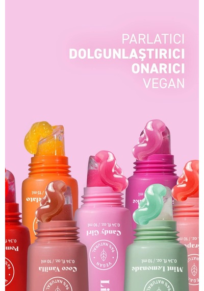 Herbaderm Birthday Cake Aromalı Parlatıcı Dolgunlaştırıcı ve Onarıcı Vegan Dudak Balmı 10 ML