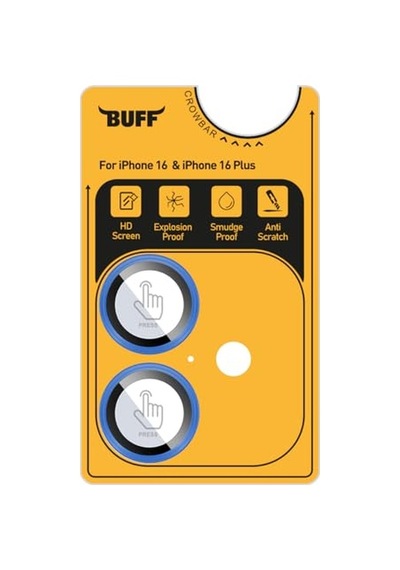 Apple iPhone Uyumlu  16 / Apple iPhone Uyumlu  16 Plus Metal Kamera 9h Lens Koruyucu Blue