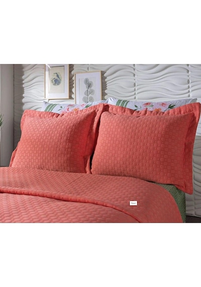 Doqu Home Beste Çift Kişilik Yatak Örtüsü Nar Çiçeği Pembe