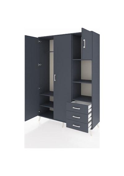 Hyperion Dolap 5 Raflı 3 Çekmeceli Tek Askılı 132x44x195 Antrasit-antrasit/antrasit Antrasıt/antrasıt Hyperion Dolap 5 Raflı 3 Çekmeceli Tek Askılı 132x44x195 Antrasit-antrasit/antrasit Antrasıt/antrasıt
