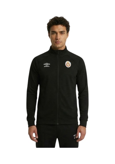 Galatasaray Lisanslı Dik Yaka Fermuarlı Umbro Siyah Sweat Siyah