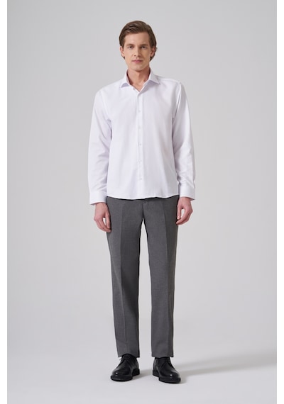 Morven Erkek Beyaz Polyester Trend Slim Fit Tam İtalyan Yaka Gömlek 26mc004044600 Beyaz