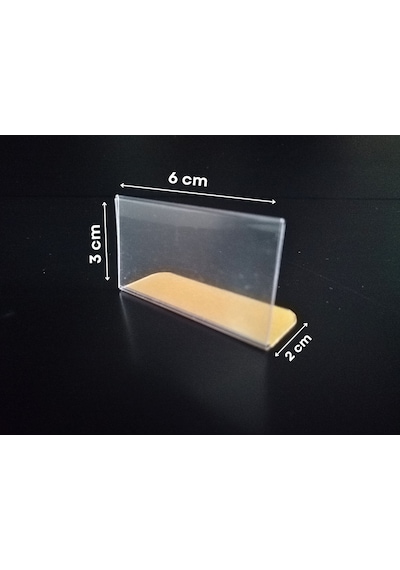 10 Adet Yapışkanlı Pvc Etiketlik 6 x 3 CM Yapışkanlı Raf Önü Fiyatlık
