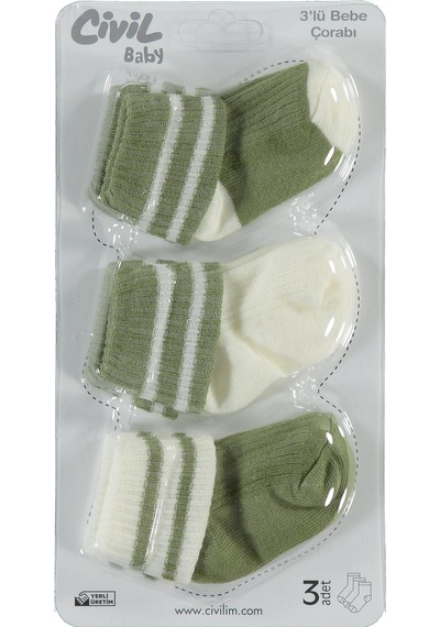 Civil Baby Renk Basic Asetat 0-24 Ay Çorap Setleri - Standart Standart
