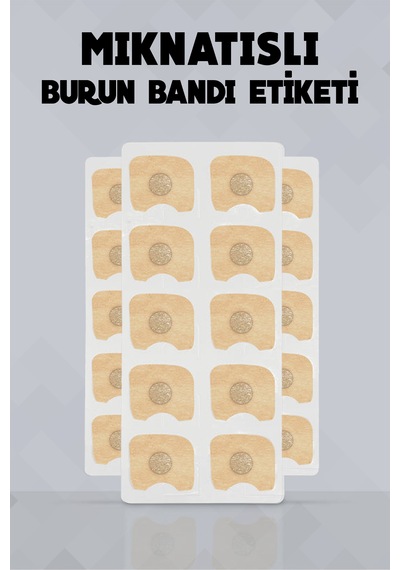 30 Çift 60 Adet Mıknatıslı Burun Bandı Yedek Bant - Refill Pake